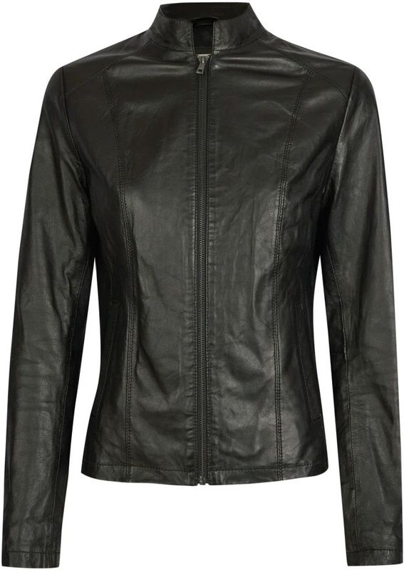 Bugatti - Klassieke Leren Jas - Zwart - Dames