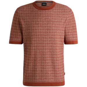 Boss, Heren, Tops, Oranje, Maat: M Katoen,