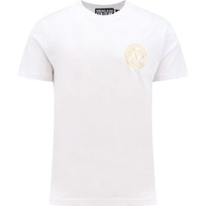 Versace Jeans Couture, Heren, Tops, Wit, Maat: M Katoen,