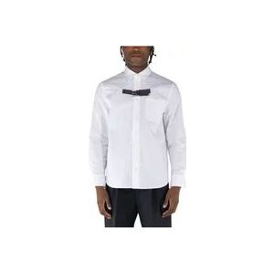 Versace Casual Heavy Poplin Overhemd , White , Heren , Maat: M