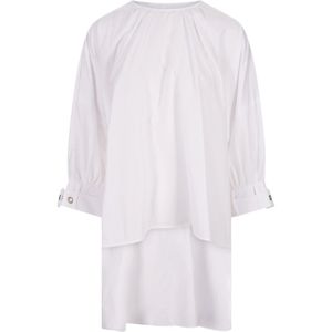 Max Mara, Dames, Blouses & Shirts, Wit, Maat: M Katoen,