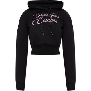 Versace Jeans Couture - Hoodie - Zwart - Dames - Katoen