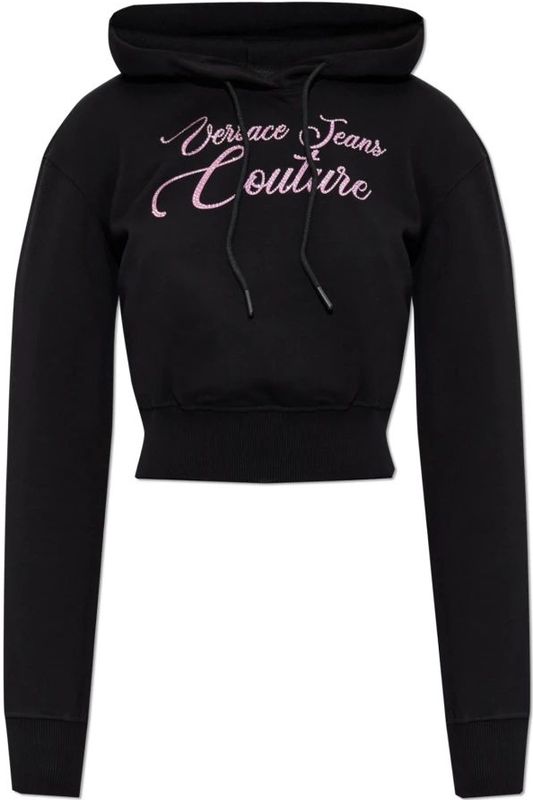 Versace Jeans Couture - Hoodie - Zwart - Dames - Katoen