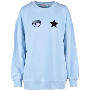 Chiara Ferragni Collection, Dames, Sweatshirts & Hoodies, Blauw, Maat: XS Katoen,