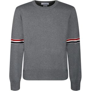 Thom Browne, Heren, Truien, Grijs, Maat: L Katoen,