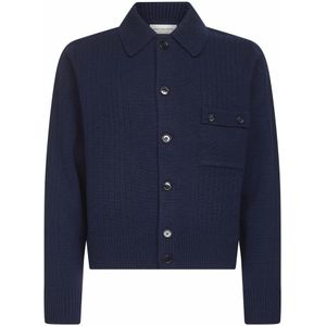 Dries Van Noten, Heren, Truien, Blauw, Maat: L Wol,