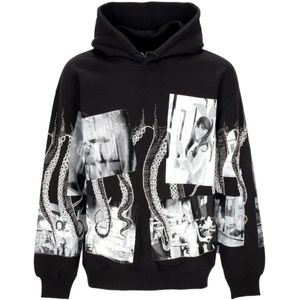 Octopus, Heren, Sweatshirts & Hoodies, Zwart, Maat: S Katoen,