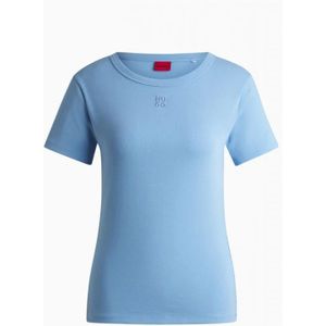 Hugo, Dames, Tops, Blauw, Maat: L Katoen,