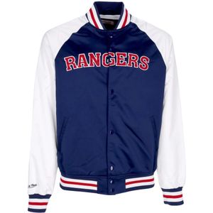 Mitchell & Ness, Heren, Jassen, Blauw, Maat: L Satijn,