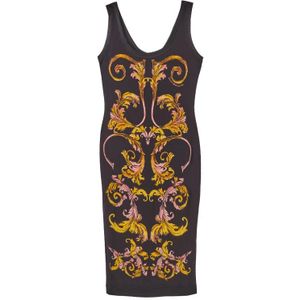 Versace Jeans Couture, Dames, Jurken, Veelkleurig, Maat: XS Viscose,