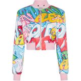Philipp Plein - Satijnen Cropped Bomber - Veelkleurig - Dames