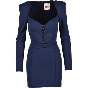 Aniye By, Dames, Jurken, Blauw, Maat: 2XS Poliester,