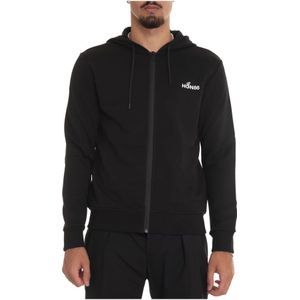 Hogan, Heren, Sweatshirts & Hoodies, Zwart, Maat: L Katoen,