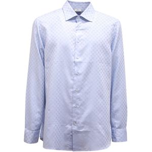 Etro, Heren, Overhemden, Blauw, Maat: XL Katoen,