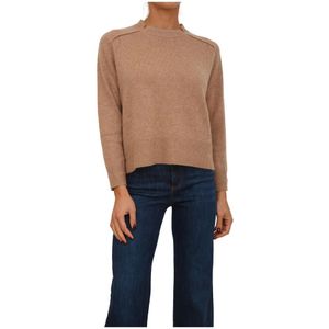 Nenette, Dames, Truien, Bruin, Maat: XS Wol,
