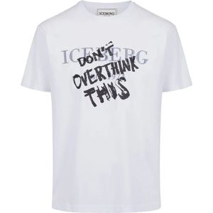 Iceberg, Heren, Tops, Wit, Maat: M Katoen,