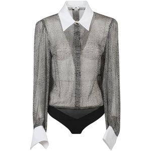 Elisabetta Franchi, Dames, Tops, Veelkleurig, Maat: L Zijde,