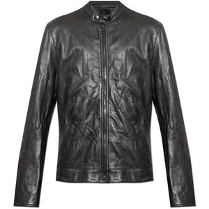 Dolce & Gabbana, Heren, Jassen, Zwart, Maat: L Zijde,