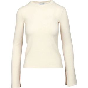Dondup, Dames, Truien, Wit, Maat: L Viscose,