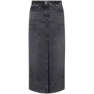Pinko, Dames, Rokken, Zwart, Maat: 2XS Denim,