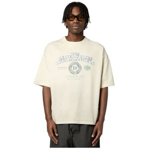 Palm Angels, Heren, Tops, Beige, Maat: M Katoen,