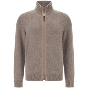 Boggi Milano - Cashmere Jumper met Volledige Rits - Grijs - Heren