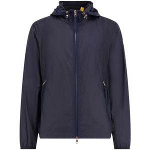 Moncler, Heren, Jassen, Blauw, Maat: M Polyamide,