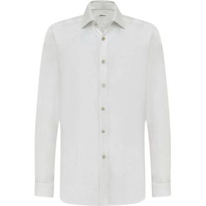 Kiton, Heren, Overhemden, Wit, Maat: M Katoen,