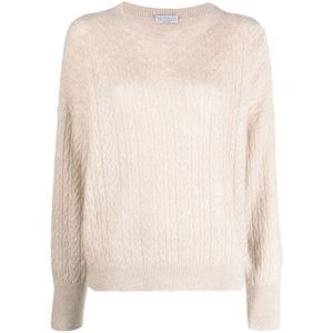 Brunello Cucinelli, Dames, Truien, Beige, Maat: XS Zijde,