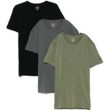 Polo Ralph Lauren - Set van Drie T-shirts - Groen Grijs Zwart - Casual - Katoen - Korte Mouwen