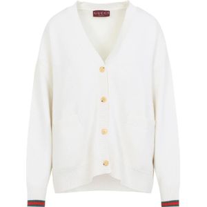 Gucci, Dames, Truien, Wit, Maat: XS Wol,