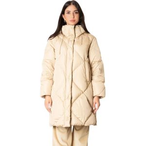 Weekend Max Mara, Dames, Mantels, Beige, Maat: 2XS Polyamide,