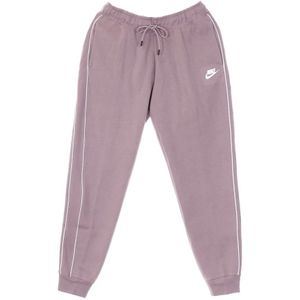 Nike, Dames, Broeken, Paars, Maat: L Fleece,