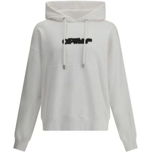 Off White, Heren, Sweatshirts & Hoodies, Wit, Maat: L Katoen,