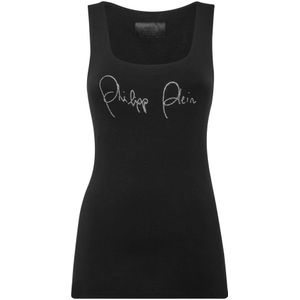 Philipp Plein, Dames, Tops, Zwart, Maat: XS Katoen,
