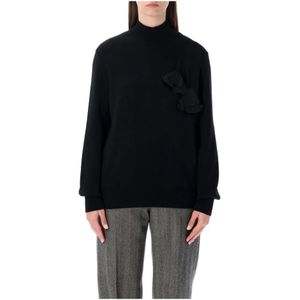 Ferragamo, Dames, Truien, Zwart, Maat: S Satijn,