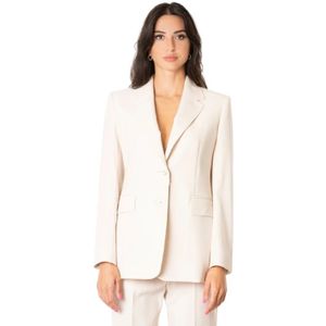 Max Mara Studio, Dames, Jassen, Wit, Maat: M Wol,