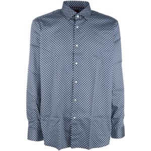 Hugo, Heren, Overhemden, Blauw, Maat: L Katoen,