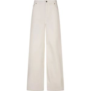 Chloé, Dames, Broeken, Wit, Maat: W25 Katoen,