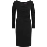 Jerseyjurken - Effen - V-hals - Kort - Aansluitende Pasvorm - Lange Mouw