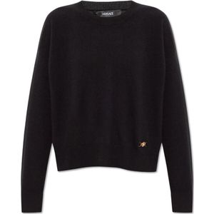 Versace, Dames, Truien, Zwart, Maat: S Wol,