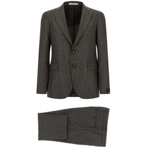 Tagliatore, Heren, Pakken, Bruin, Maat: XL Wol,