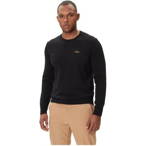 Aeronautica Militare, Heren, Truien, Zwart, Maat: M Katoen,