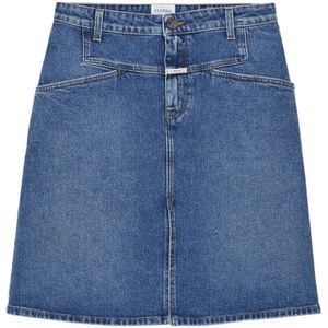 Closed, Dames, Rokken, Blauw, Maat: W28 Denim,
