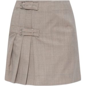 Moschino, Dames, Rokken, Beige, Maat: 2XS Wol,
