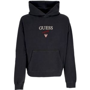 Guess, Heren, Sweatshirts & Hoodies, Zwart, Maat: S Katoen,