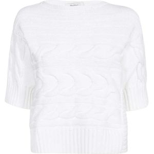 Max Mara, Dames, Truien, Wit, Maat: XS Katoen,