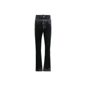 Dsquared2 Rechte jeans , Black , Heren , Maat: L