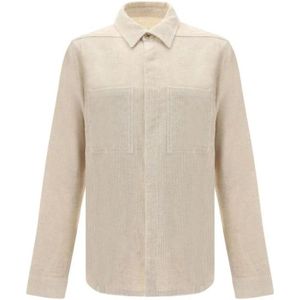 Rick Owens, Heren, Overhemden, Beige, Maat: XL Katoen,