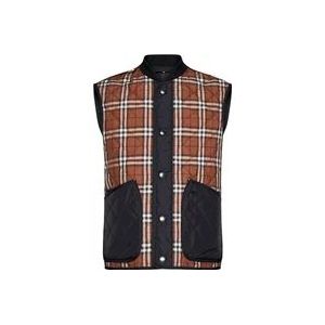 Burberry Vintage-Check Panel Vest , Multicolor , Heren , Maat: L